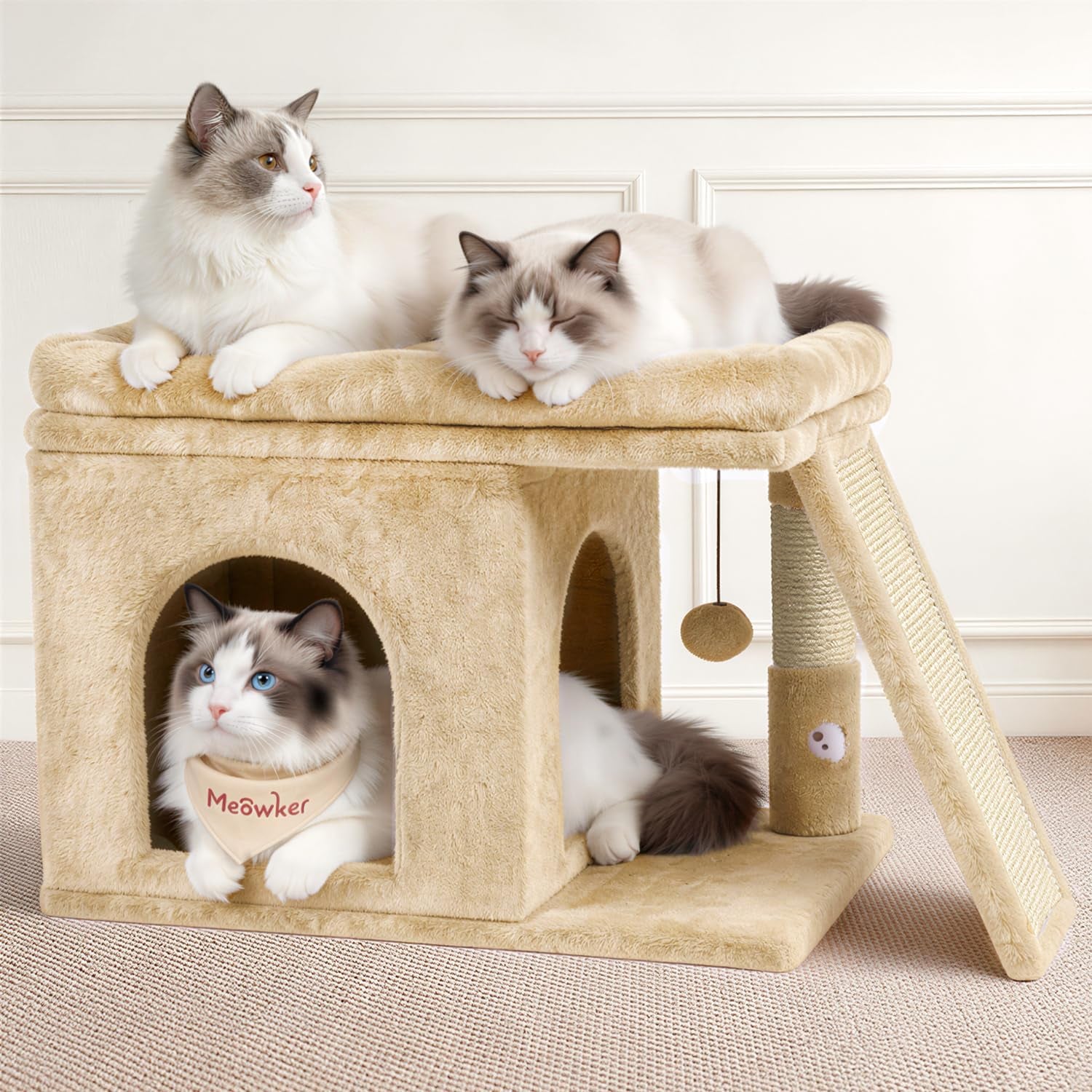 cat-tree-tower-bed-with-scratching-post-for-indoor-cats-dark-gray-modern-heavy-duty-sturdy-small-condo-equipped-with-platform-perch-hideout-ideal-rest-climb-area-for-kittens-large-cats