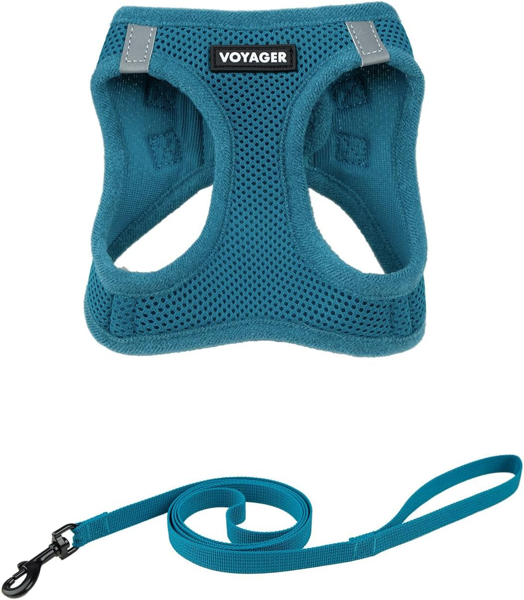 voyager-step-in-pet-harness-all-weather-mesh-adjustable-step-in-harness-for-cats-and-dogs-by-best-pet-supplies-307-set-moss-green-m