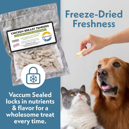 Fresh Is Best Freeze Dried Dog Treats - Raw Freeze Dried Chicken Breast for Dogs & Cats - Healthy Dog Training Treats in Resealable Zipper Bag - High-Protein Single Ingredient - Made in the USA7