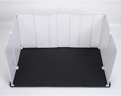 Litter Box Splash Guard, Litter Box Pee Shields for Dogs, Easy to Clean Indoor Dog Fence with Puppy Pee Pad Holder Tray Fits7