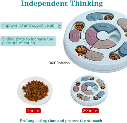 DR CATCH Dog Puzzle,Dogs Food Toys for IQ Training & Mental Enrichment,Dog Treat Puzzle(Blue)3