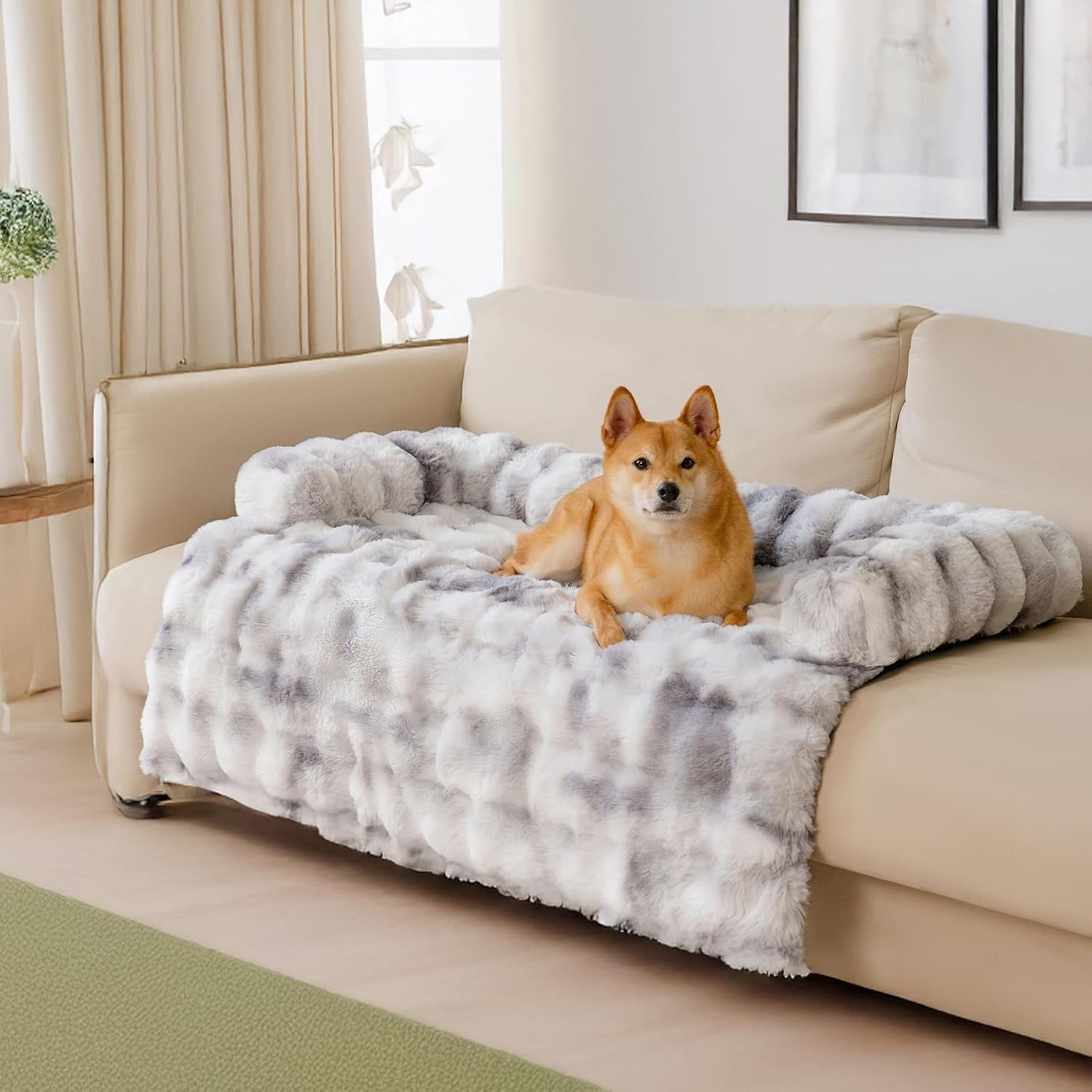 funny-fuzzy-pet-fluffy-fuzzy-couch-cover-calming-washable-dog-bed-sofa-protector-pets-mat-for-small-medium-dogs-and-cats-coffee-33-45-28-35-5-51-in