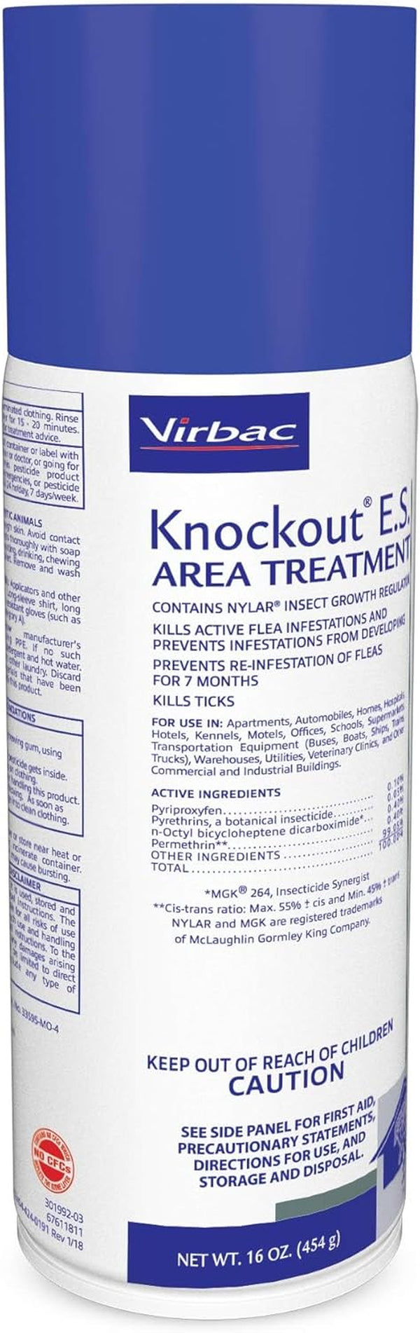 Virbac Knockout ES Area Treatment Carpet Spray for Fleas and Ticks 16 Oz3