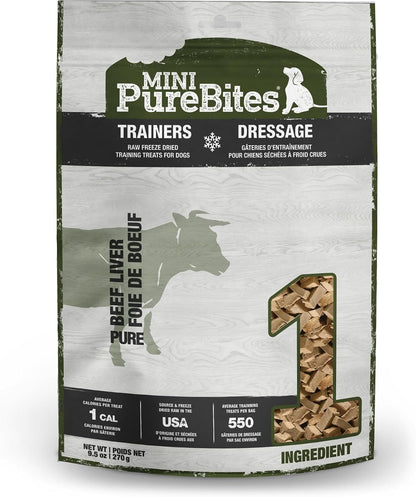 Purebites Mini Beef Liver Freeze Dried Dog Treats, 1 Ingredient, Made in USA, 3Oz7