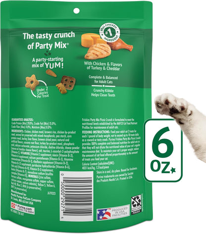 Purina Friskies Cat Treats, Party Mix Picnic Crunch - (Pack of 6) 6 Oz. Pouches7