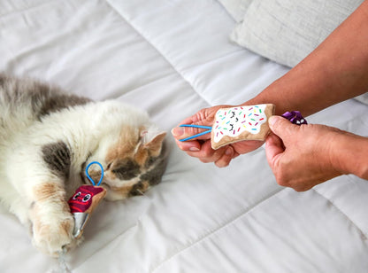 Quirky Kitty Flingin Purr Tarts Catnip Filled Interactive Cat Toys, 2 Pack | Pastry Themed Pair Made for Tossing Games, Sparks Batting, Chasing and Playful Energy in Felines during Active Daily Sessions5