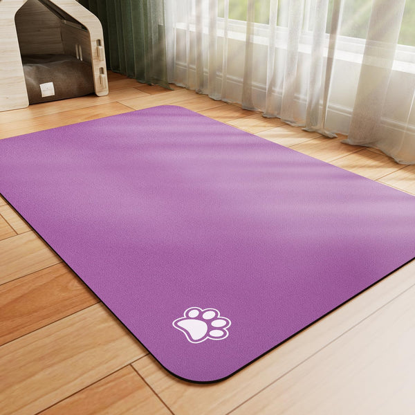 Hotlive Dog Food Mat - Absorbent Cat Mat for Food and Water, No Stains Pet Feeding Bowl Mat, Easy to Clean Pet Placemats, Quick Dry Dog Water Dispenser Mat for Messy Drinkers | Dark Grey 12"X 19"21