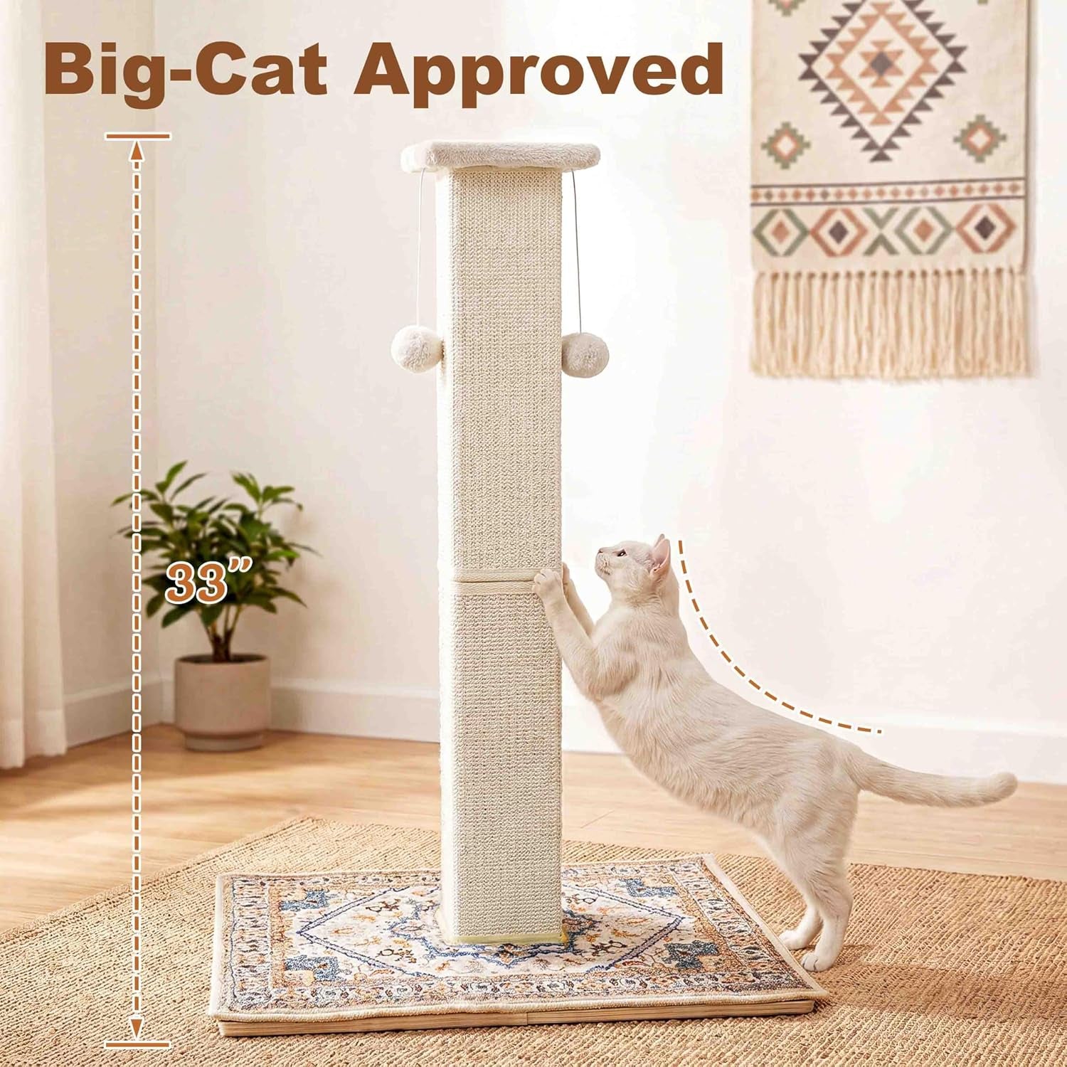 tall-cat-scratching-post-for-indoor-cats-adults-33-large-cat-scratch-post-with-perch-cute-cat-scratching-post-with-boho-carpet-dangling-ball-toys-white