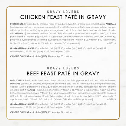 Purina Fancy Feast Gravy Lovers Wet Cat Food Variety Pack, 4.5 Lb, 24 Pack6