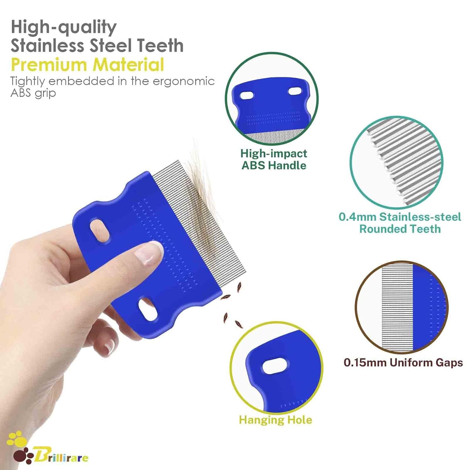 4-pack-flea-lice-comb-stainless-steel-dog-cat-grooming-combs-with-rounded-teeth-double-sided-professional-pet-tear-stain-remover-dematting-tool-for-small-medium-large-pets