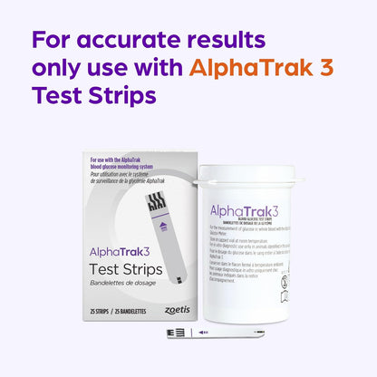Alphatrak3 Blood Glucose Monitoring Kit for Diabetic Dogs, Cats & Horses | 8-Piece System for At-Home Use, Accurate Digital Results in 5 Seconds or Less, Mobile App Tracking, Uses Small Blood Sample7