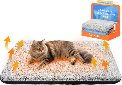 Self Warming Cat Bed, 2.0 Upgraded Thermal Mat for Indoor Cats, 15 X 19 in | Non-Electric Self Heating Cat Pad, Removable Washable Cover, Heat-Reflective Foil, Non-Slip Base for Kittens and Senior Cats9