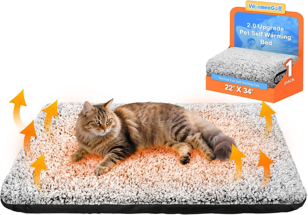 Self Warming Cat Bed, 2.0 Upgraded Thermal Mat for Indoor Cats, 15 X 19 in | Non-Electric Self Heating Cat Pad, Removable Washable Cover, Heat-Reflective Foil, Non-Slip Base for Kittens and Senior Cats9