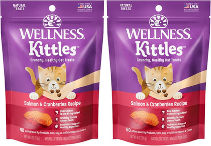Wellness Kittles Crunchy Cat Treats, All Lifestages, Kitten to Senior, Natural, Grain Free, Chicken and Cranberry Flavor, 2 Oz Bag17