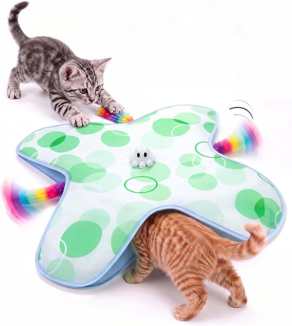 Petbusy 2026 Upgraded Hide&Seek Smart Interactive Cat Toys for Indoor Cat | Baby-Grade, Week-Long Rechargeable Battery, Touch to Wake Smart Standby & Moving Rainbow Tail for Bored Indoor Cats & Kittens8