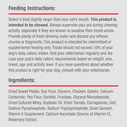 Dreambone Chicken Dinochews Dog Treats, Daily Rawhide-Free Chew, Digests Safely and Completely, with Real Protein, Chicken and Veggies, 14 Count5