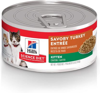 Hill'S Science Diet Kitten Formula Wet Cat Food Variety Pack | #1 Veterinarian Recommended, Liver & Chicken and Minced Salmon, 2.9 Oz. Cans, 12-Pack12