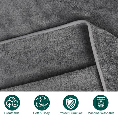 Onarway Dog Blanket Washable for Puppy: 4 Packs Dog Blankets 40”X28” | Fluffy Soft Small Throw for Cat Puppy Kitten Dogs - Fleece Pet Blankets for Bed Sofa Car and Indoor - Grey and Khaki4