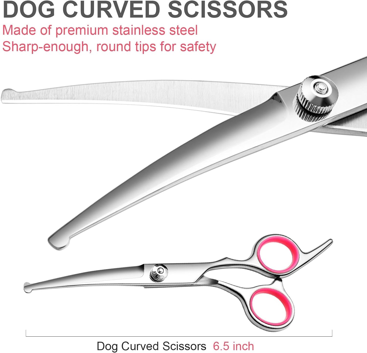 dog-grooming-scissors-kit-premium-stainless-steel-dog-shears-with-curved-shears-sharp-durable-for-dogs-cats-pink-3-piece