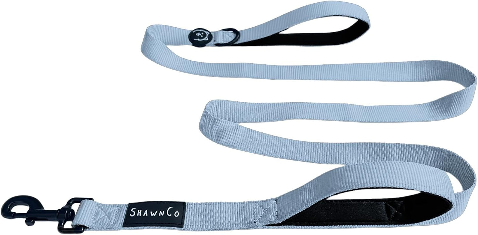 shawnco-dream-walk-dog-leash-premium-nylon-pet-leash-with-soft-neoprene-handle-for-small-medium-and-large-dogs-icy-lilac-m-l-6ft-w-2-handles