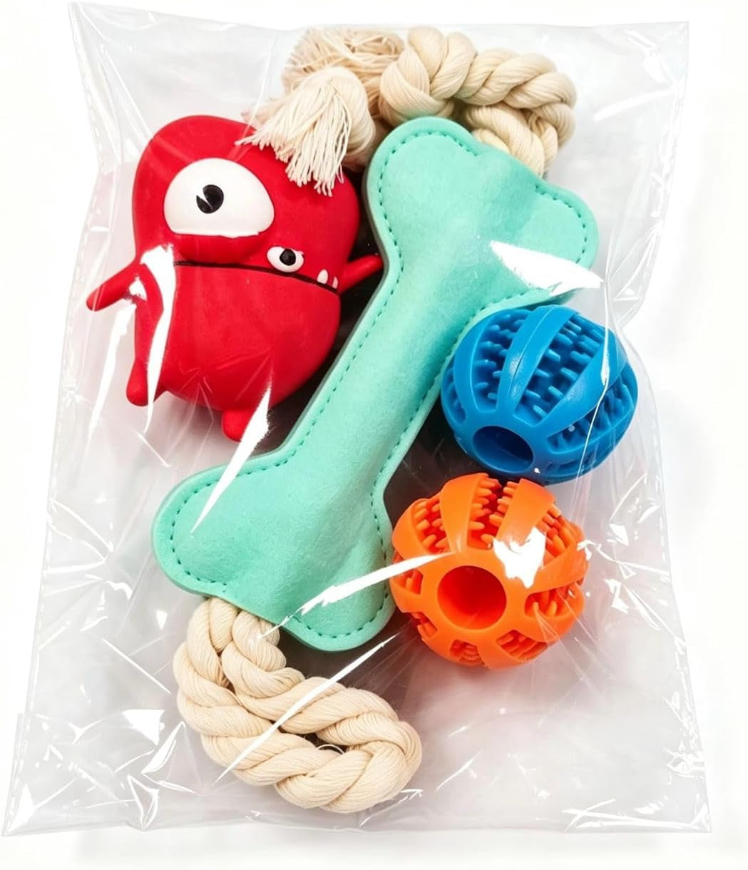 dog-squeaky-toys-for-small-medium-dogs-4pcs-interactive-dog-toy-set-rubber-rope-toys-for-fetch-tossing-teeth-cleaning