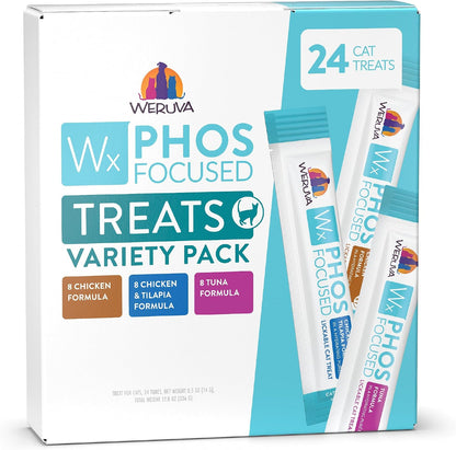Weruva Wx Phos Focused, Lickable Cat Treats Variety Pack, 0.5Oz Tube, Pack of 241