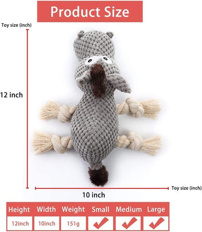 Sedioso Dog Toy, Large Dog Squeaky Toys, Stuffed Animal Dog Plush Toy for Puppy, Small, Middle, Large Dogs (Donkey(Grey))5