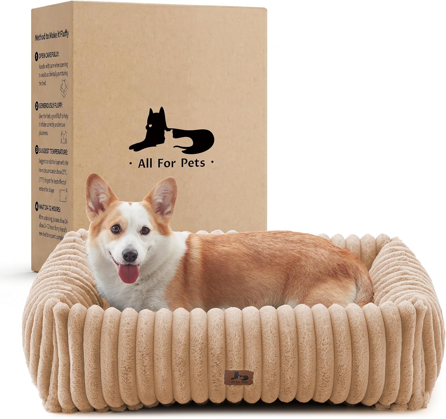 cute-dog-bed-for-small-dogs-cats-washable-fluffy-cat-beds-for-indoor-cats-rectangle-orthopedic-memory-foam-puppy-beds-with-anti-slip-bottom-20-x19-x-7-inches-cream20x19x6inchs