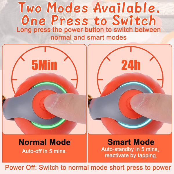BABORUI 2Pack Interactive Cat Toy Ball - Automatic Interactive Cat Toys for Indoor Cats with 3 Tails, 2 Speeds Rechargeable Enrichment for Small/Medium/Large to Keep Them Busy3