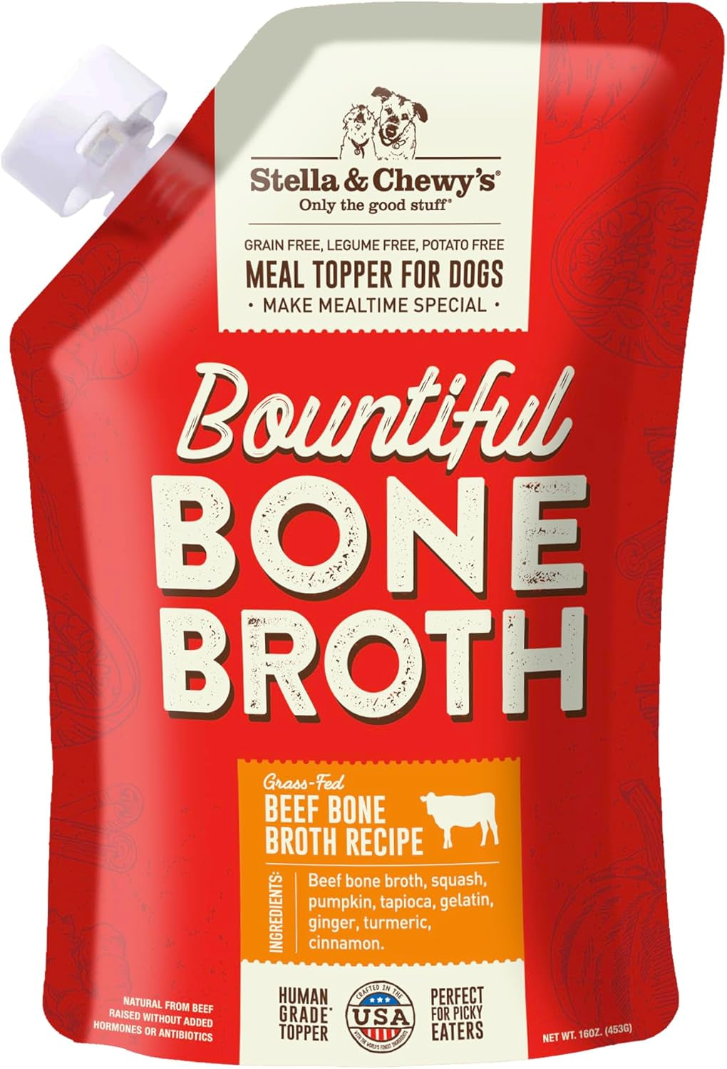 stella-chewys-human-grade-grass-fed-beef-bone-broth-for-dogs-joint-gut-health-liquid-food-topper-with-collagen-turmeric-16-fl-oz-resealable-pouch