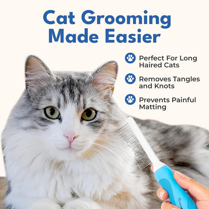Grooming Comb for Long & Curly Hair in Dogs & Cats - Top Pet Detangler Brush - Removes & Prevents Matted Fur - Perfect for Goldendoodle, Poodle Mixes, and Cat Undercoat5