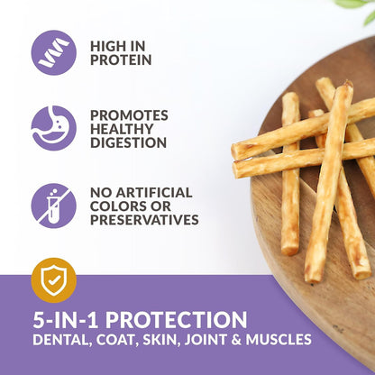 Wild Eats Real Duck Collagen Bully Sticks for Dogs, 25 Pack, Rawhide Free | No Hide Chew Treat Made without Grain, 5 Inch Size, High Protein, Satisfies Natural Gnawing Urges, Suits All Breeds3
