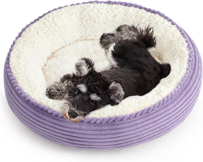 Love'S Cabin round Donut Cat and Dog Cushion Bed, 20In Bed for Cats or Small Dogs, Anti-Slip & Water-Resistant Bottom, Super Soft Durable Fabric Pet Beds, Washable Luxury Cat & Dog Bed Gray19