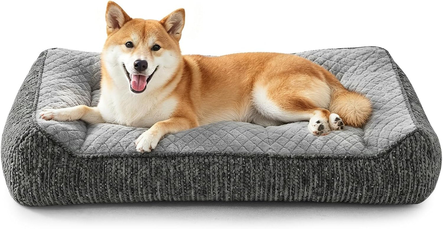 joejoy-xl-orthopedic-dog-bed-for-large-dogs-extra-thick-foam-pet-bed-sofa-bolster-sides-large-sized-dog-couch-bed-with-removable-washable-cover-non-slip-bottom-grey-42x30