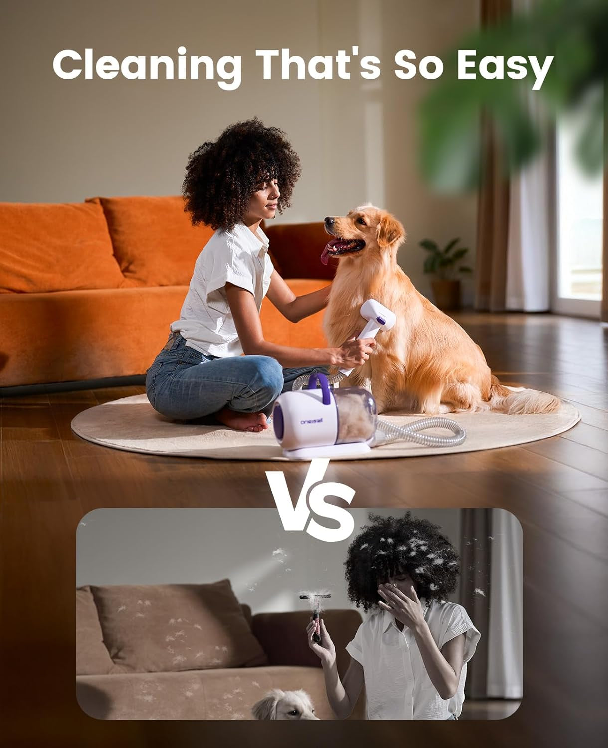 oneisall-dog-hair-vacuum-shedding-grooming-brush-kits-for-pet-thick-coats-15000pa-3-suction-low-noise-1-5l-dust-cup-5-in-1-kitsgrooming-deshedding-cleaning-brush-remover-roller-crevice-tool-lm5