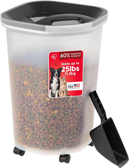 IRIS USA Dog Food Storage Container, Airtight, 30 Lb Capacity, Wheels | Airtight Seal Keeps Kibble, Bird Seed, and Pet Food Fresh While Wheels Provide Easy Mobility around the Home.12