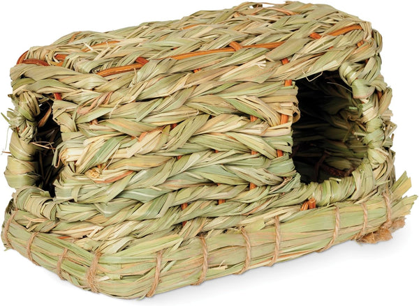 Prevue Pet Products Nature'S Hideaway Grass Hut Small Animal Toy - for Guinea Pigs, Rabbits, Chinchilla, Hamsters, Gerbils, & Mice, Woven Hay & Grass, Natural Hide & Explore Toy - Medium4