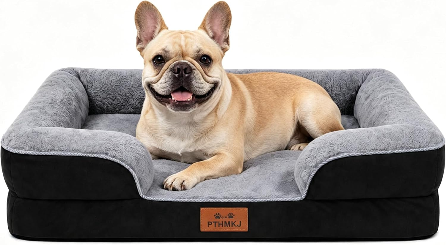orthopedic-dog-bed-for-medium-dogs-gel-memory-foam-pet-bed-with-waterproof-washable-cover-contoured-bolster-design-for-dogs-cats-grey-30-0-l-x-20-0-w-x-6-3-th