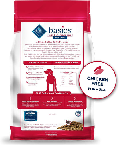 Blue Buffalo Basics Adult Dry Dog Food, Skin & Stomach Care, Limited Ingredient Diet for Dogs, Salmon Recipe, 24-Lb. Bag2