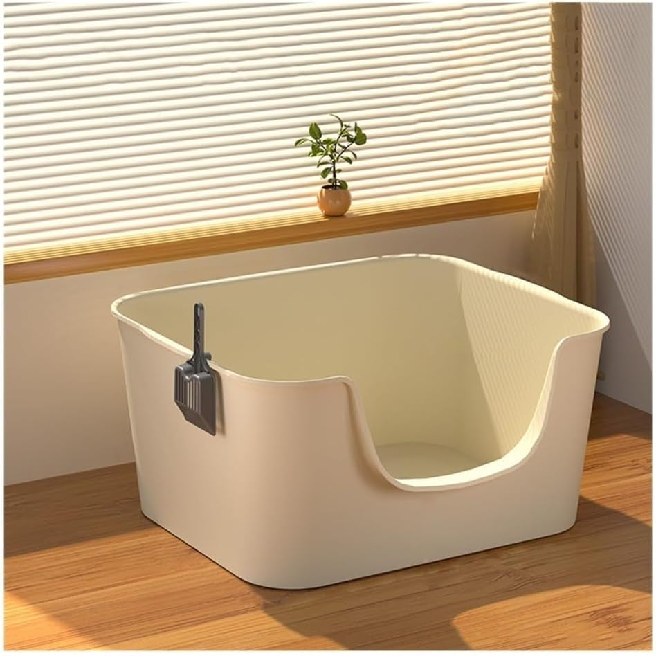 pet-supplies-large-anti-splash-litter-box-with-high-sides-easy-clean-cat-pan-includes-scoopgray