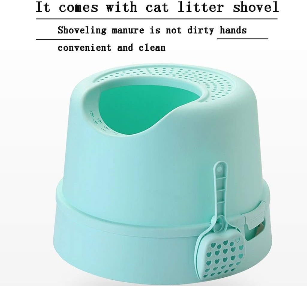 dog-potty-training-toilet-top-entry-cat-litter-bowl-anti-splashing-toilet-semi-closed-tray-fully-enclosedwhite