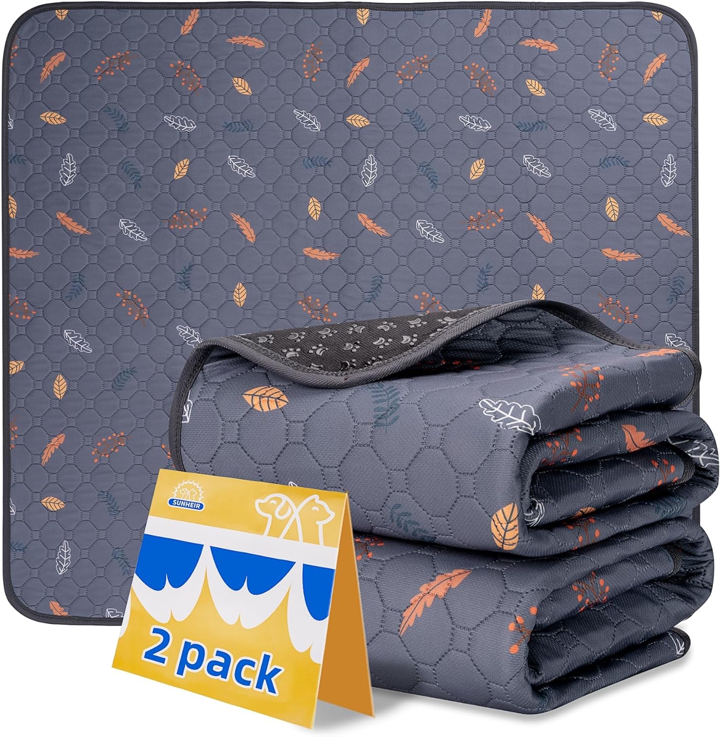 sunheir-washable-pee-pads-for-dogs-reusable-puppy-pads-for-dog-playpen-2pc-thick-super-absorbent-leak-proof-non-slip-waterproof-dog-pads-for-puppy-playpen-crate-whelping-box-potty-training-grey