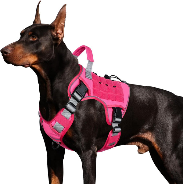 WINGOIN Tactical Dog Harness for Large Dogs, Heavy Duty No Pull Dog Harness with Handle, Adjustable Reflective Military K9 German Shepherd Big Size Dog Vest for Walking, Training, Hunting, Green (L) | with Handle,Adjustable Reflective,Green Military K9 Style,Big Size Dog Vest,For German Shepherd,For Walking Training Hunting34