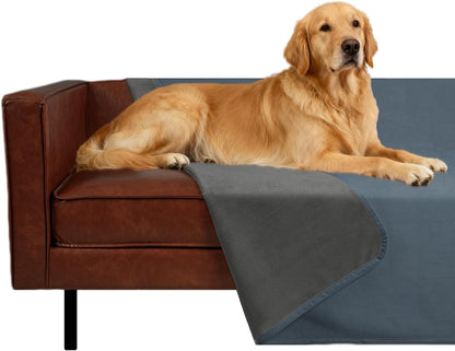 Ameritex Pet Bed Blanket Reversible 100% Waterproof Velvet Super Soft for Sofa and Bed (82X102 Inches, Cream+Sand)20