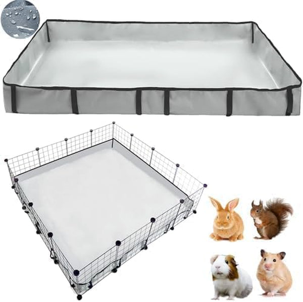 DZWLKJ Guinea Pig Cage Liner Tarp Bottom Waterproof and Washable.Available in 22 Sizes. Base Also for Rabbits, Bunny, Chinchesillas, Hedgehog, Ferrets and Other Small Animals(24X48 Inches)17