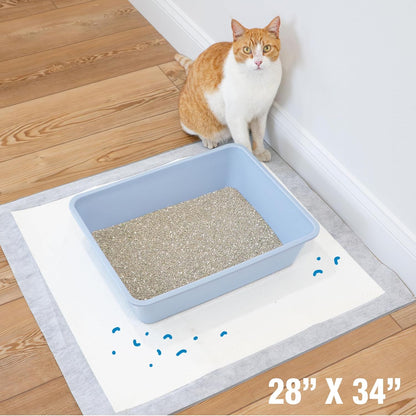 Four Paws Wee-Wee Cat Pee Pads, Disposable Litter Box Mats, Advanced Odor Control, Fast Absorption Box Pee Pads for Litter Tracking, 28" X 30", Fresh Scent, 10 Count3