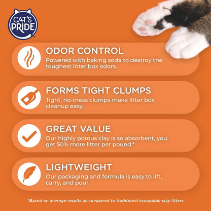 Cat'S Pride Lightweight Clumping Litter: Baking Soda - Powerful Odor Control - Scented, 10 Pounds3
