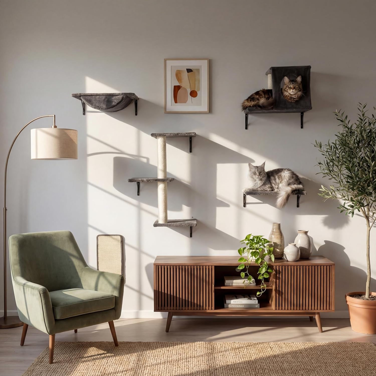cat-wall-shelves-cat-wall-mounted-furniture-climbing-wall-systems-with-perches-scratchers-and-condo-kitten-indoor-jungle-gym-set-of-5-grey