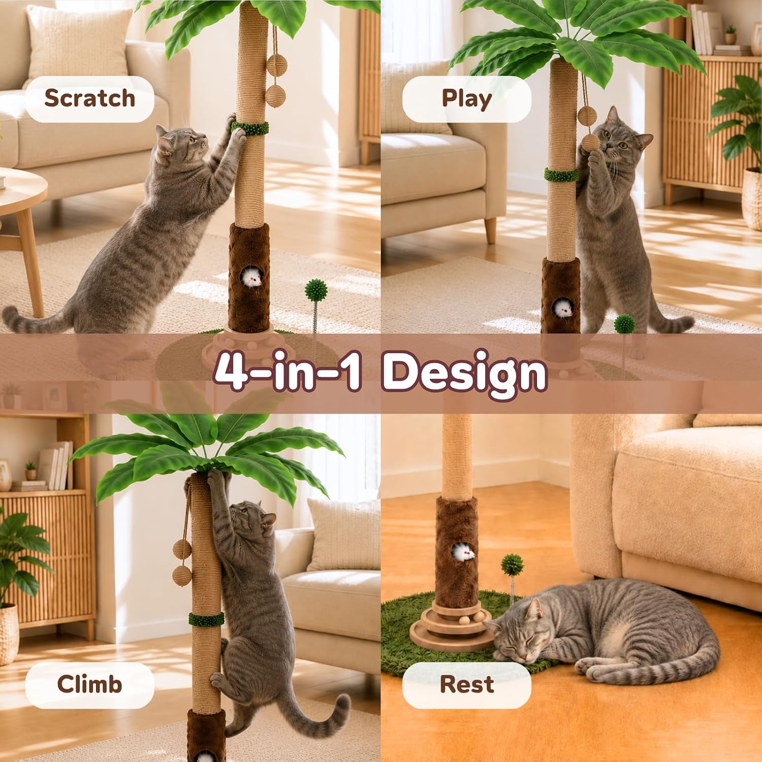 aixinpet-cat-scratching-post-upgraded-40-tall-cat-scratcher-tree-tower-scratching-posts-for-indoor-cats-with-cat-toy-mouse-hole-spring-ball-and-interactive-wooden-ball-for-kittens-adults-cats