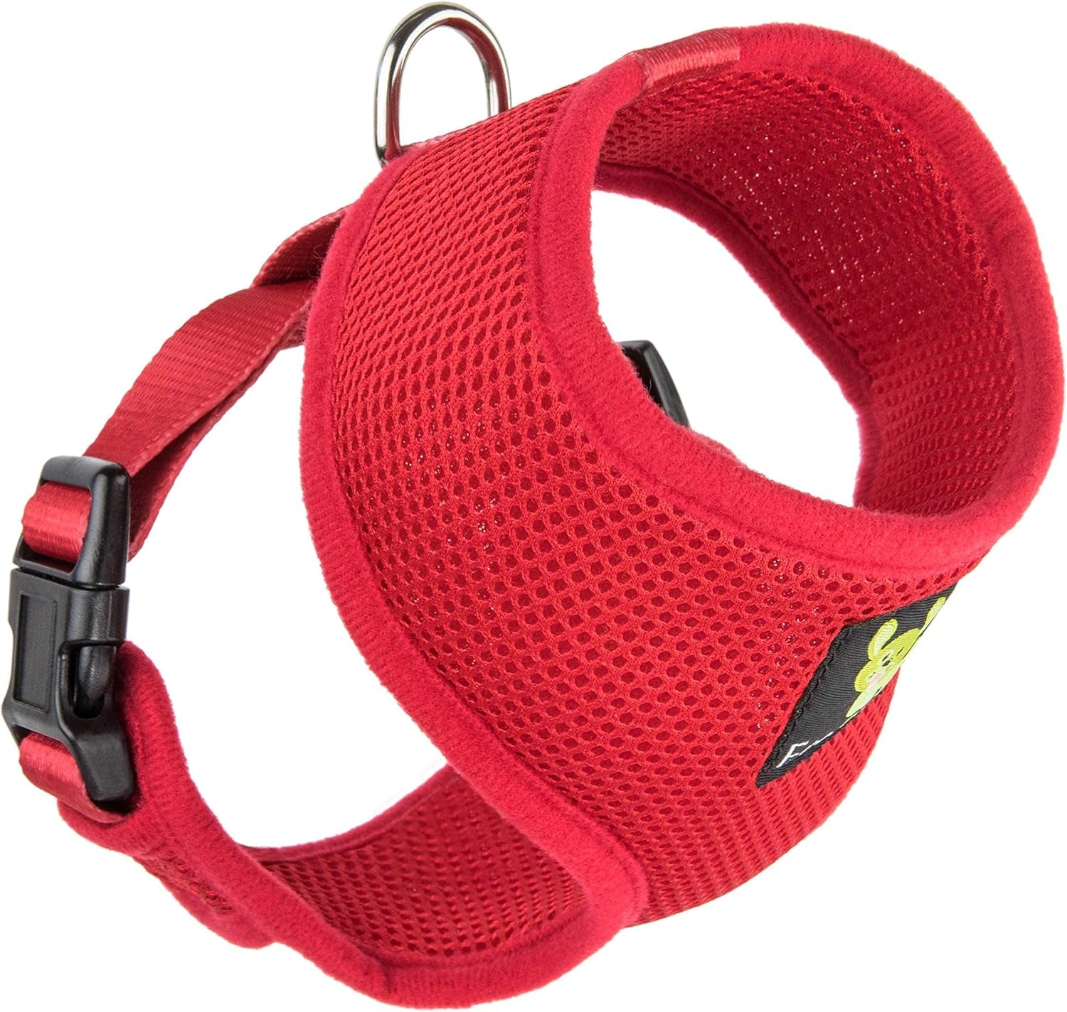 ecobark-dog-harness-soft-mesh-over-the-head-vest-harness-red-small-luxurious-eco-friendly-no-pull-no-choke-design-padded-breathable-body-halter-anti-rub-for-puppy-toy-small-breeds